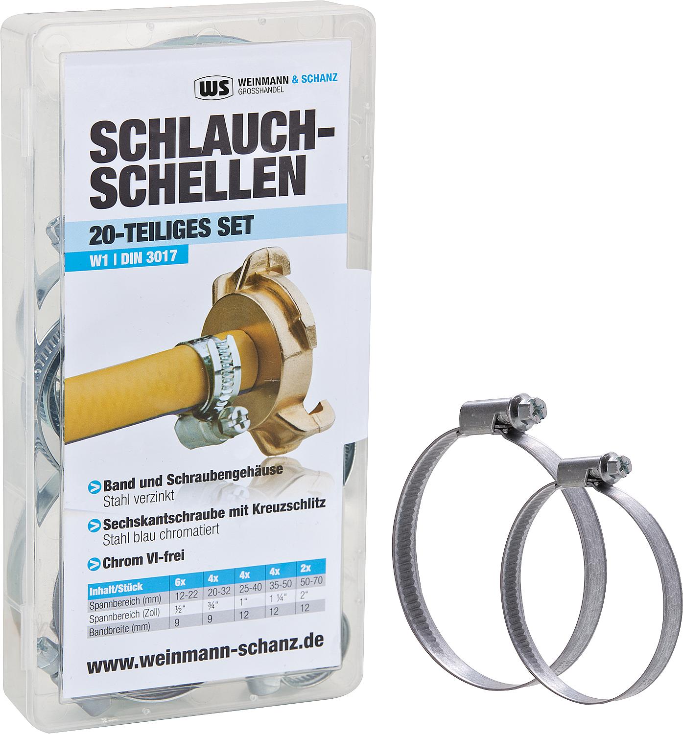 WS - W1 Schlauchschellen-Set 20-teilig