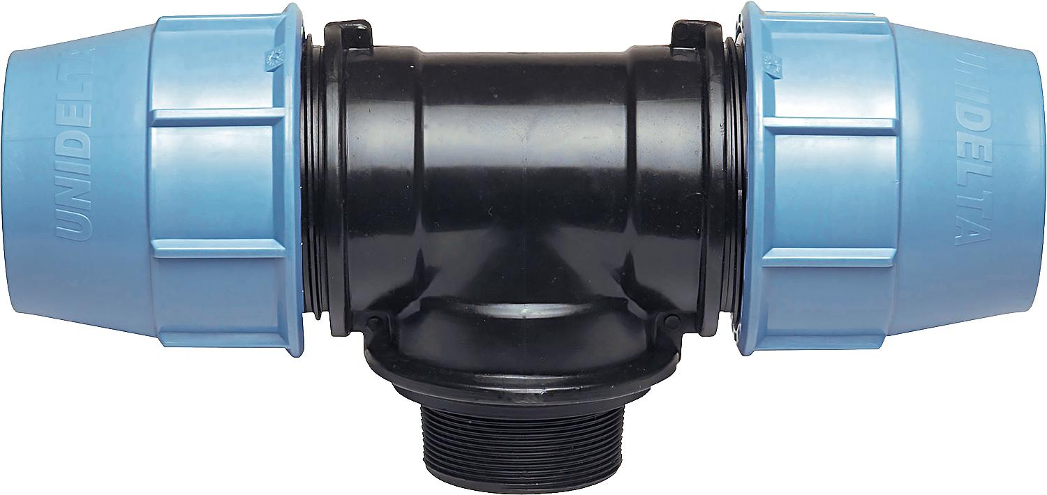 Plast-Kunststoffverbinder Klemmverbinder T-Stück, überg. Typ-PTA 75x2 1/2" x 75