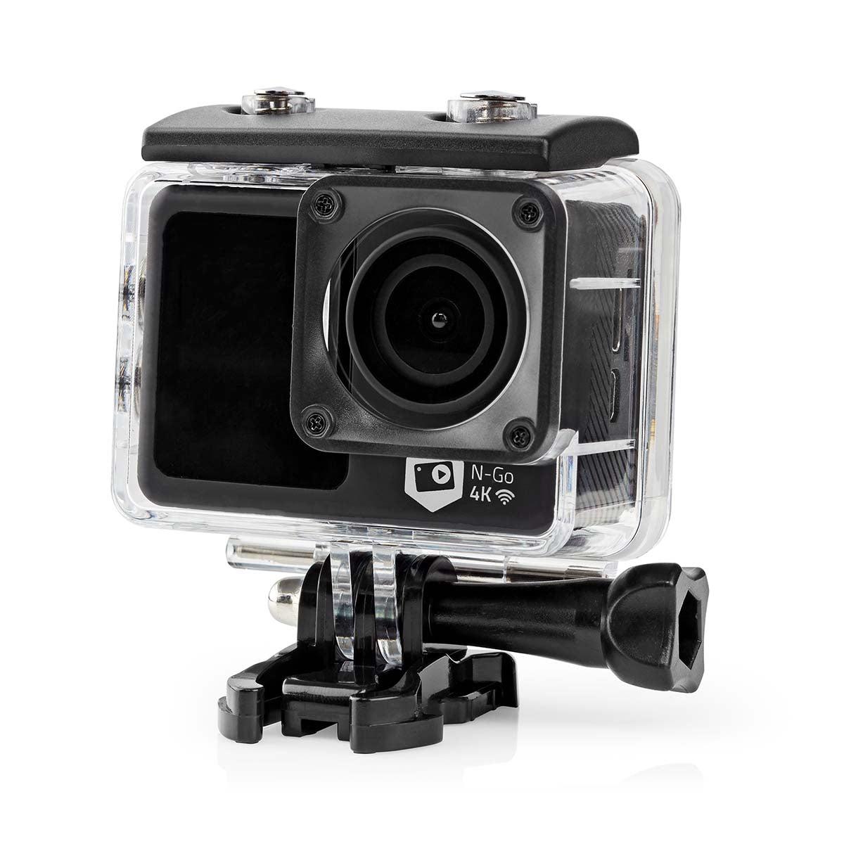 Action Cam | 4K@30fps | 16 MPixel | Wasserdicht bis: 30.0 m | 90 min | Wi-Fi | App erhältlich für: Android™ / IOS | Inkl. halterung | Schwarz