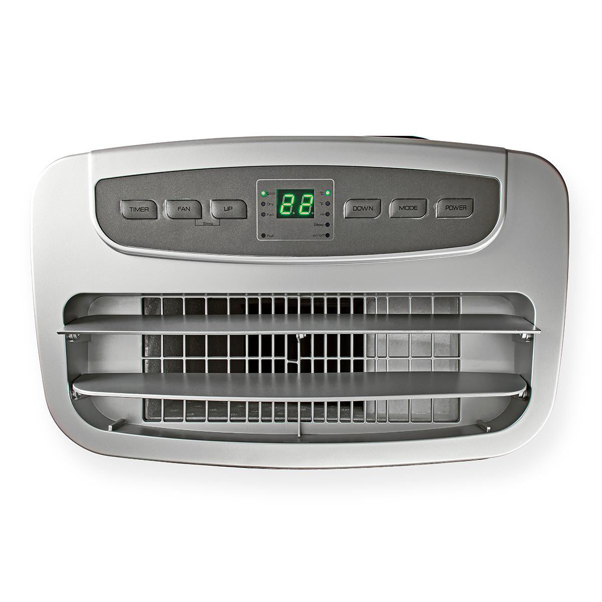 Mobile Klimaanlage | 12000 BTU | 100 m³ | 3-Geschwindigkeitsstufen | Fernbedienung | Abschalt-Timer | Grau / Schwarz