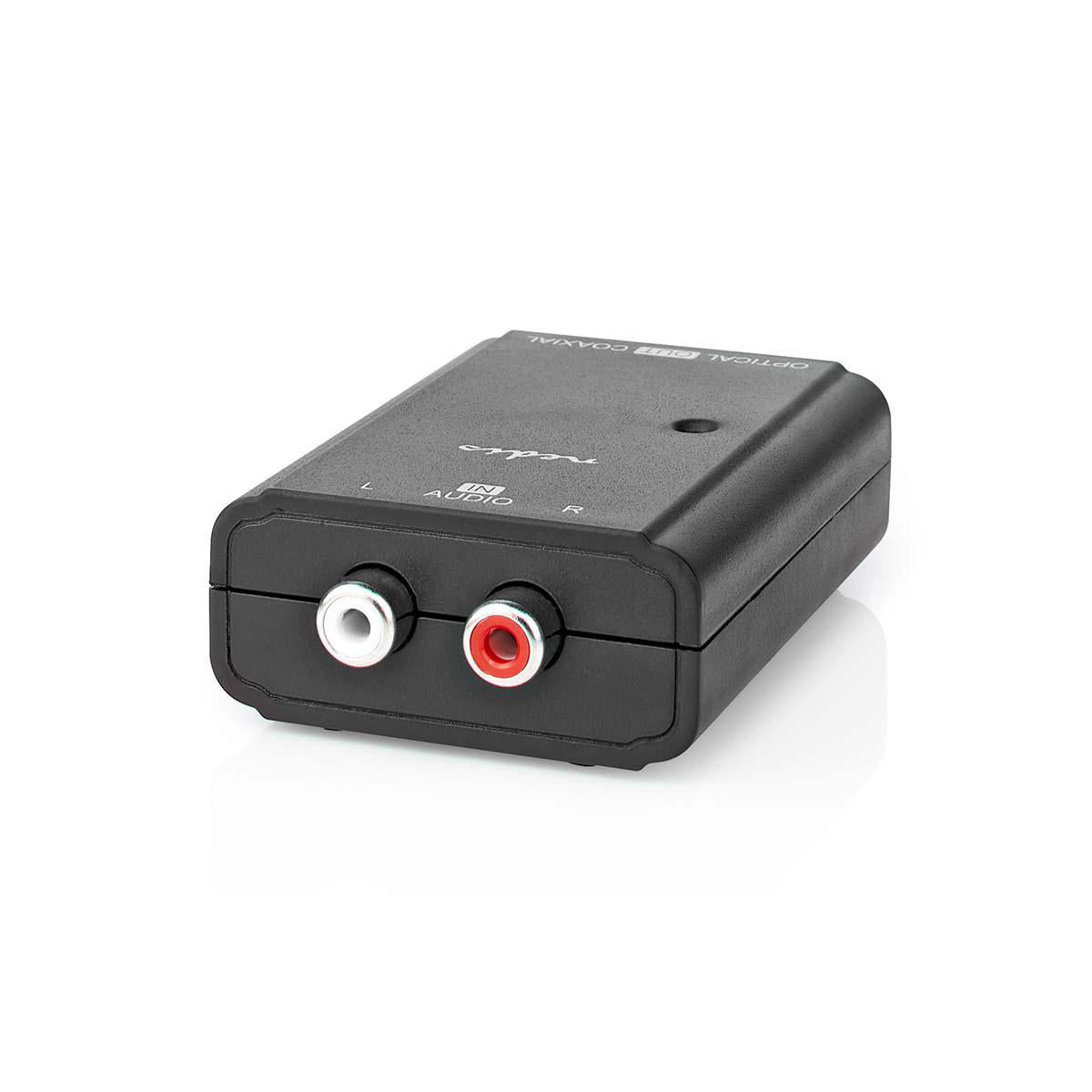 Digital Audio Converter | 1-Weg | Anschlüsse – Eingang: 2x Cinch Buchse | Anschlüsse – Ausgang: 1x S / PDIF (RCA) Buchse / 1x TosLink Buchse | ARC | Handbuch | Schwarz