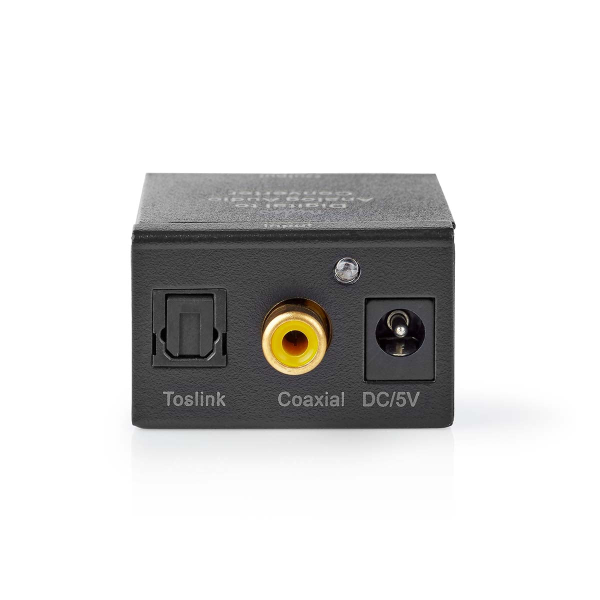 Digital Audio Converter | 1-Weg | Anschlüsse – Eingang: 1x Digital-Cinch / 1x TosLink | Anschlüsse – Ausgang: 1x (2x RCA) / 1x 3.5 mm | Automatisch | integrierter Verstärker | Schwarz