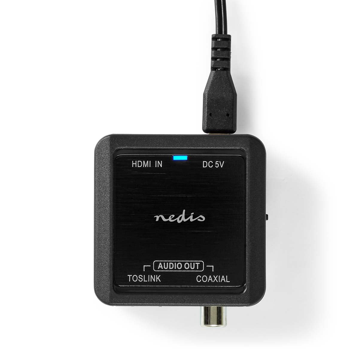 Digital Audio Converter | 1-Weg | Anschlüsse – Eingang: DC Power / HDMI™ Eingang | Anschlüsse – Ausgang: 1x Coax Audio / 1x TosLink Buchse | Automatisch | Anthrazit