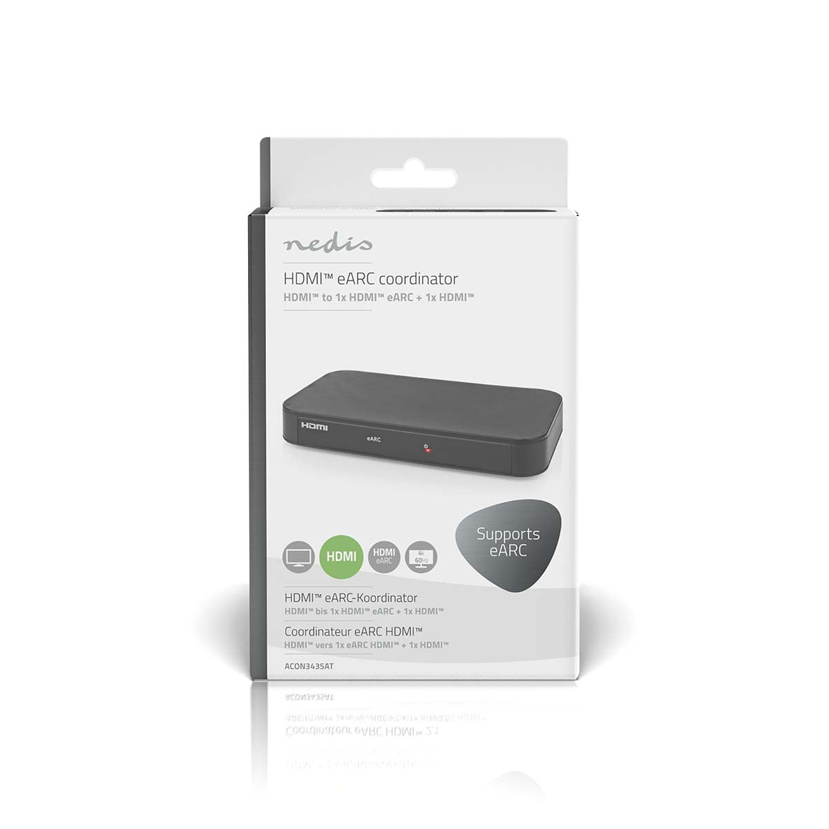 Digital Audio Converter | 2-Weg | Anschlüsse – Eingang: DC Power / 1x HDMI™ Eingang | Anschlüsse – Ausgang: 2x HDMI™ Ausgang | Automatisch | Anthrazit