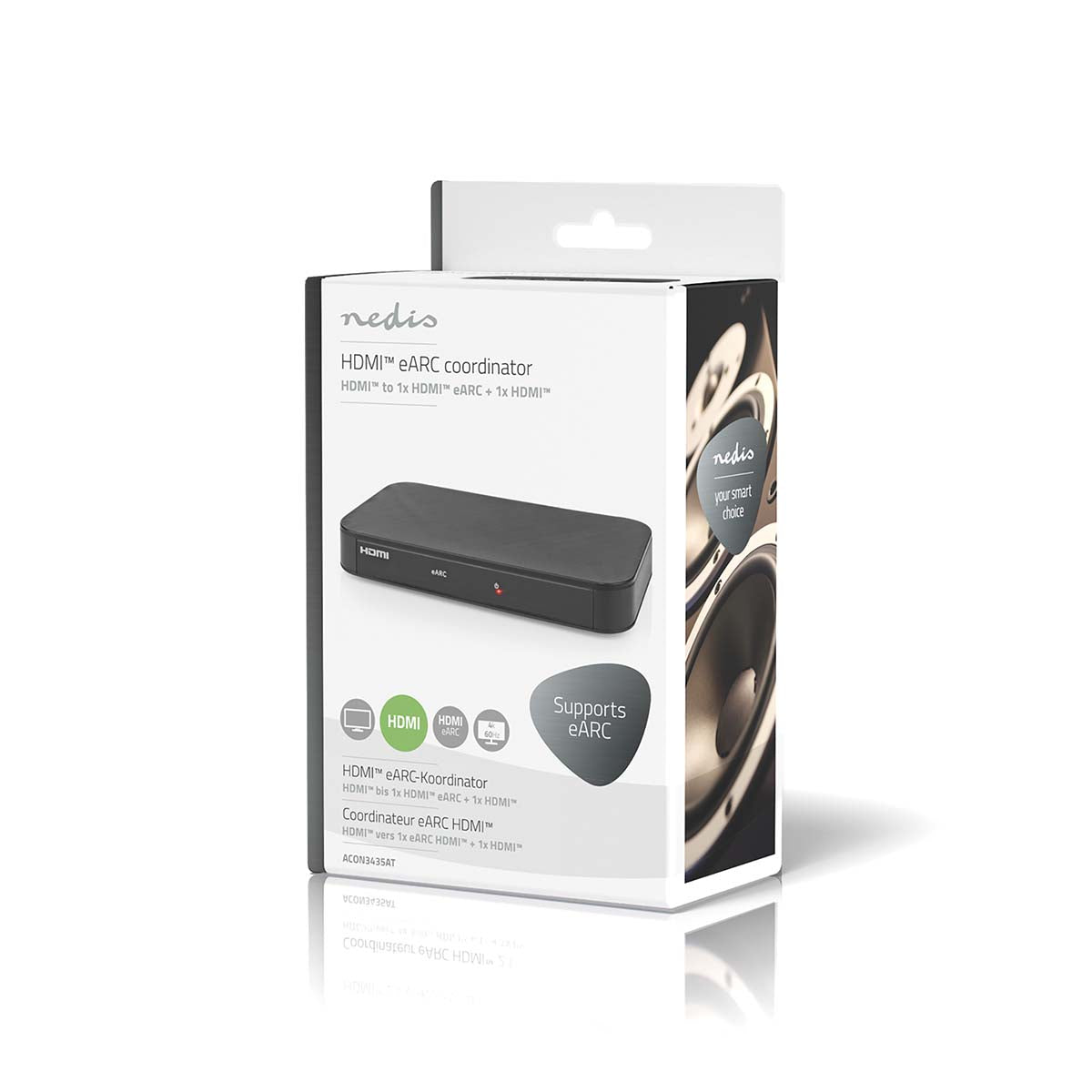 Digital Audio Converter | 2-Weg | Anschlüsse – Eingang: DC Power / 1x HDMI™ Eingang | Anschlüsse – Ausgang: 2x HDMI™ Ausgang | Automatisch | Anthrazit