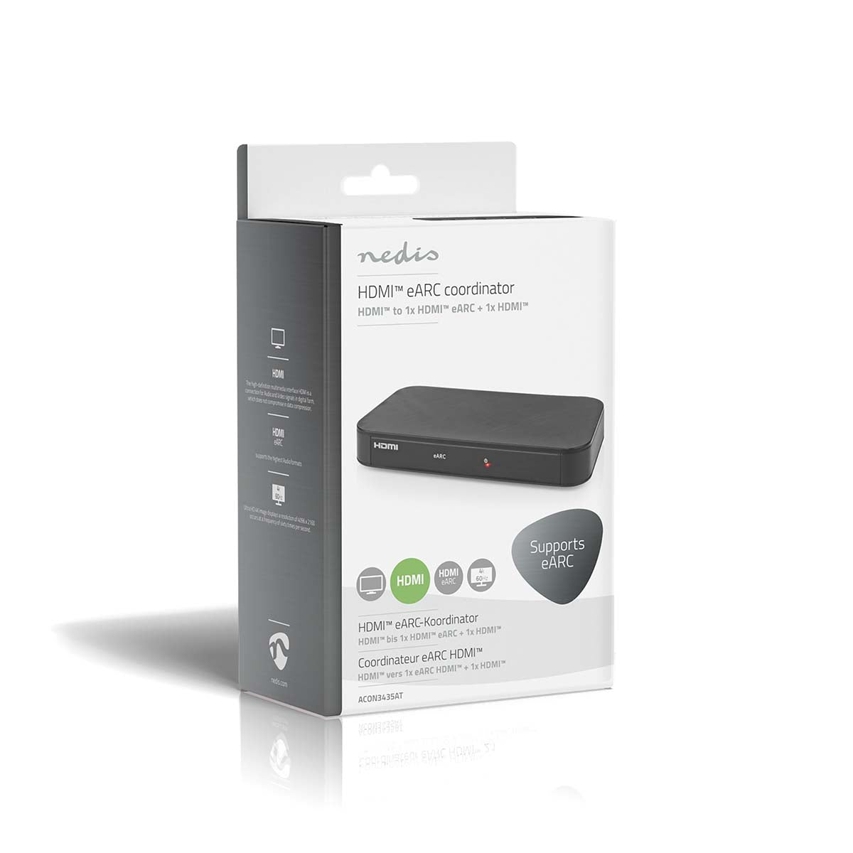 Digital Audio Converter | 2-Weg | Anschlüsse – Eingang: DC Power / 1x HDMI™ Eingang | Anschlüsse – Ausgang: 2x HDMI™ Ausgang | Automatisch | Anthrazit