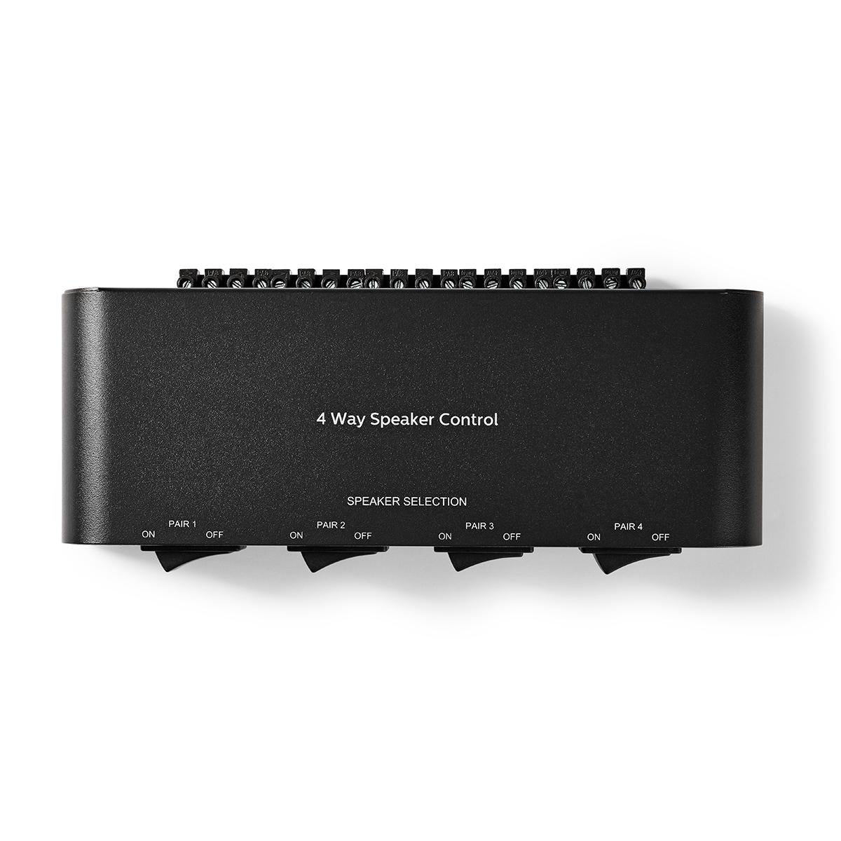 Lautsprecher Control Box | 4-Port port(s) | Klemmschrauben | Lautsprecherimpedanz: 4-16 Ohm | Maximale Belastung pro Kanal: 200 W | Aluminium | Schwarz