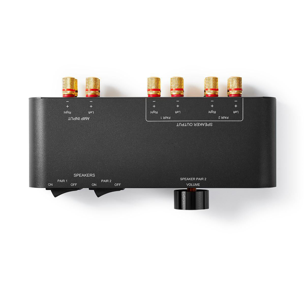 Lautsprecher Control Box | 2-Port port(s) | Banane | Lautsprecherimpedanz: 4-16 Ohm | Maximale Belastung pro Kanal: 60 W | Lautstärke-Regler | Aluminium | Schwarz