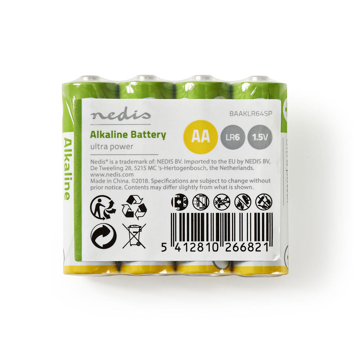 Alkaline Batterie AA | 1.5 V DC | 4er Schrumpfpackung