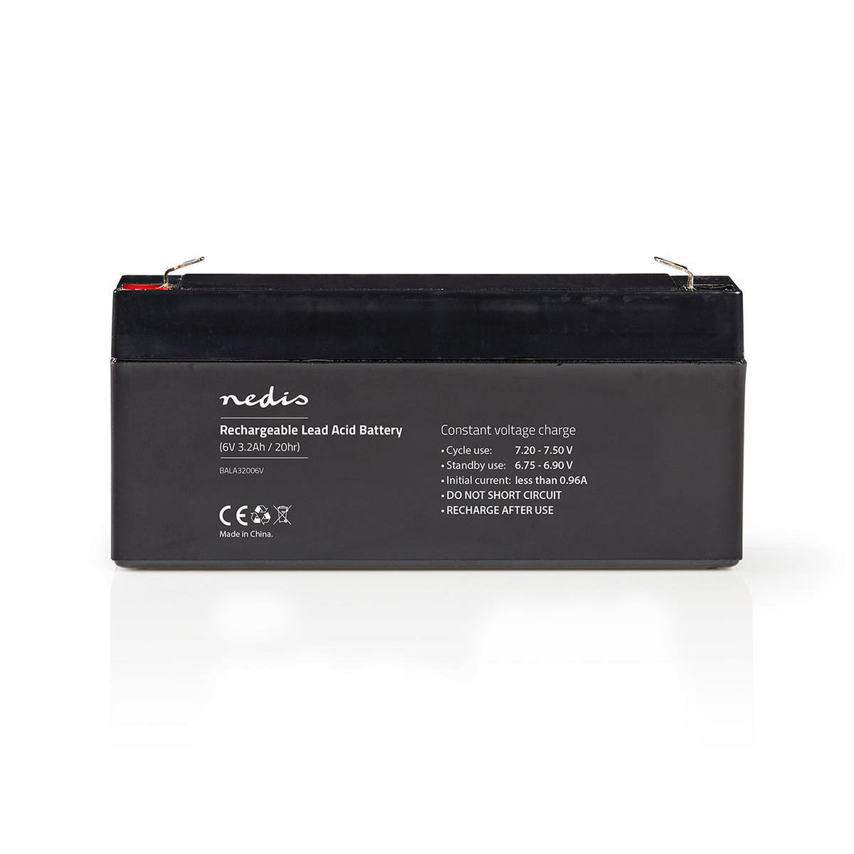 Wiederaufladbare Blei-Säure-Batterie | Bleisäure | Wiederaufladbar | 6 V | 3200 mAh