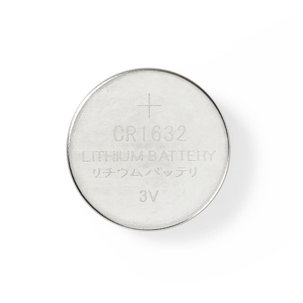 Lithium-Knopfzelle CR1632 | 3 V DC | vorgeladen | 5-Blister | Verschiedene Geräte | Silber