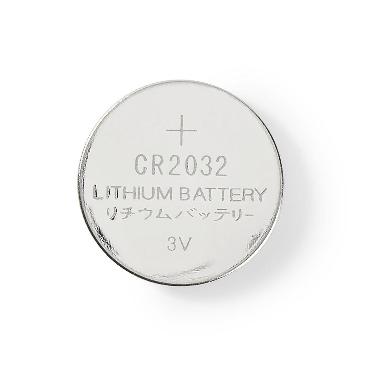 Lithium-Knopfzellenbatterie CR2032 | 3 V DC | 5-Blister | Silber