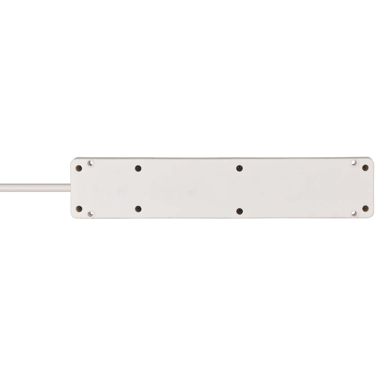 Bremounta Steckdosenleiste 4-fach (Mehrfachsteckdose mit 90 Grad Steckdosen, Steckerleiste mit Befestigungsmöglichkeit und 1,5m Kabel) Weiß TYPE F