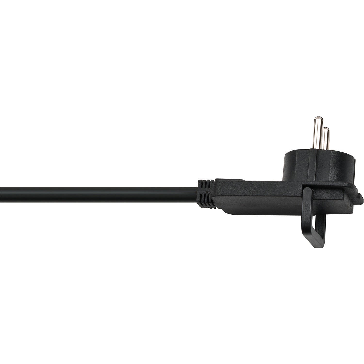 Comfort-Line Plus, Steckdosenleiste 6-fach (mit Flachstecker, Schalter, 2.00m Kabel und extra breite Abstände der Steckdosen) schwarz TYPE F