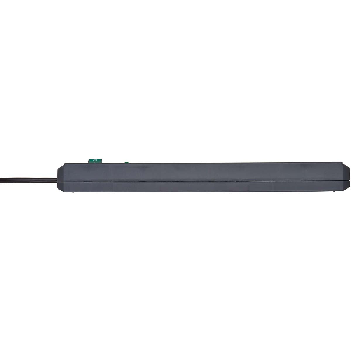 Secure-Tec Steckdosenleiste 6-fach mit Überspannungsschutz (Steckerleiste mit 2m Kabel und Schalter, Engineered in Germany) grau
