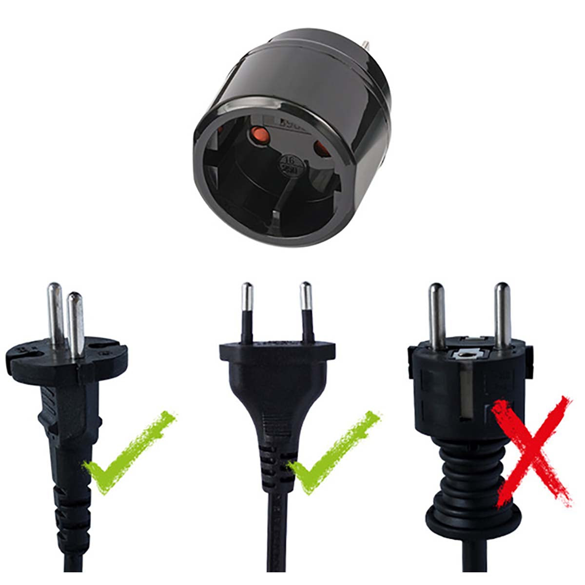 Reisestecker Adapter, Steckdosenadapter Reise (Für: USA, Japan Steckdose und Euro Stecker)