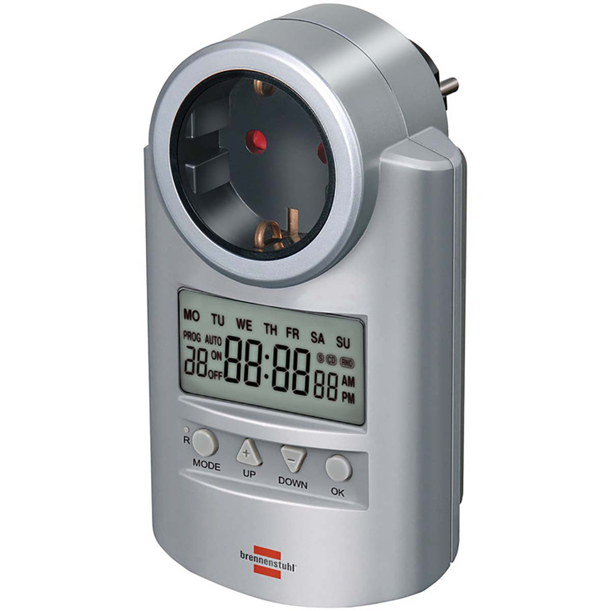 Primera-Line Zeitschaltuhr DT, digitale Timer-Steckdose (Wochen-Zeitschaltuhr mit Countdown-Funktion & erhöhter Berührungsschutz)