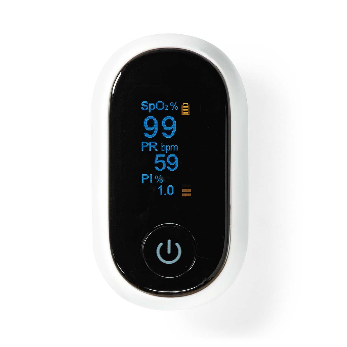 SmartLife Pulsoximeter | Bluetooth | OLED-Anzeige | Akustischer Alarm / Anti-Bewegungsstörungen / Hochpräziser Sensor / Perfusionsindex / Pulsfrequenz / Sauerstoffsättigung (SpO2) | Weiss