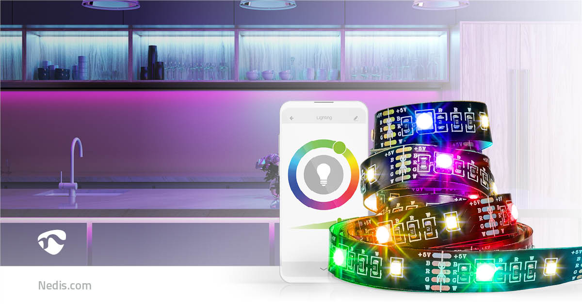 SmartLife LED-Streifen | Bluetooth® | RGB / Warmweiss | SMD | 2.00 m | IP20 | 2700 K | 380 lm | Android™ / IOS