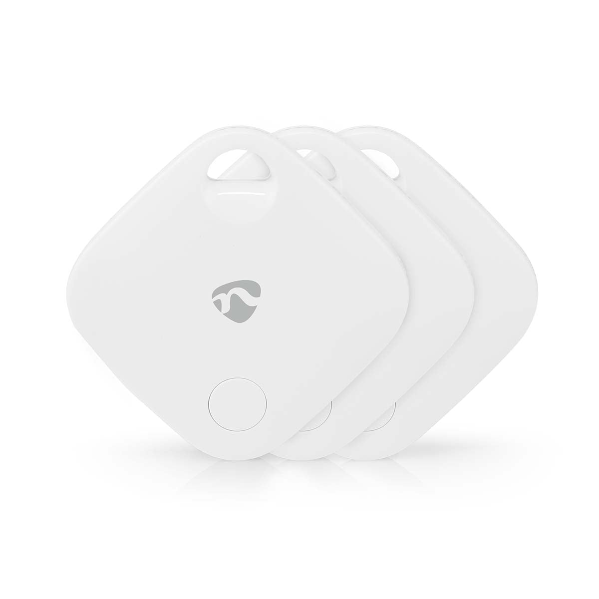 Schlüssel-Finder | Kompatibel mit: Apple Find My App | Batteriebetrieben | 3x CR2032 | Batterien enthalten | Bluetooth® version: 5.1 | Batterie Lebensdauer bis zu: 1 Jahre | Weiss | 3 Stück