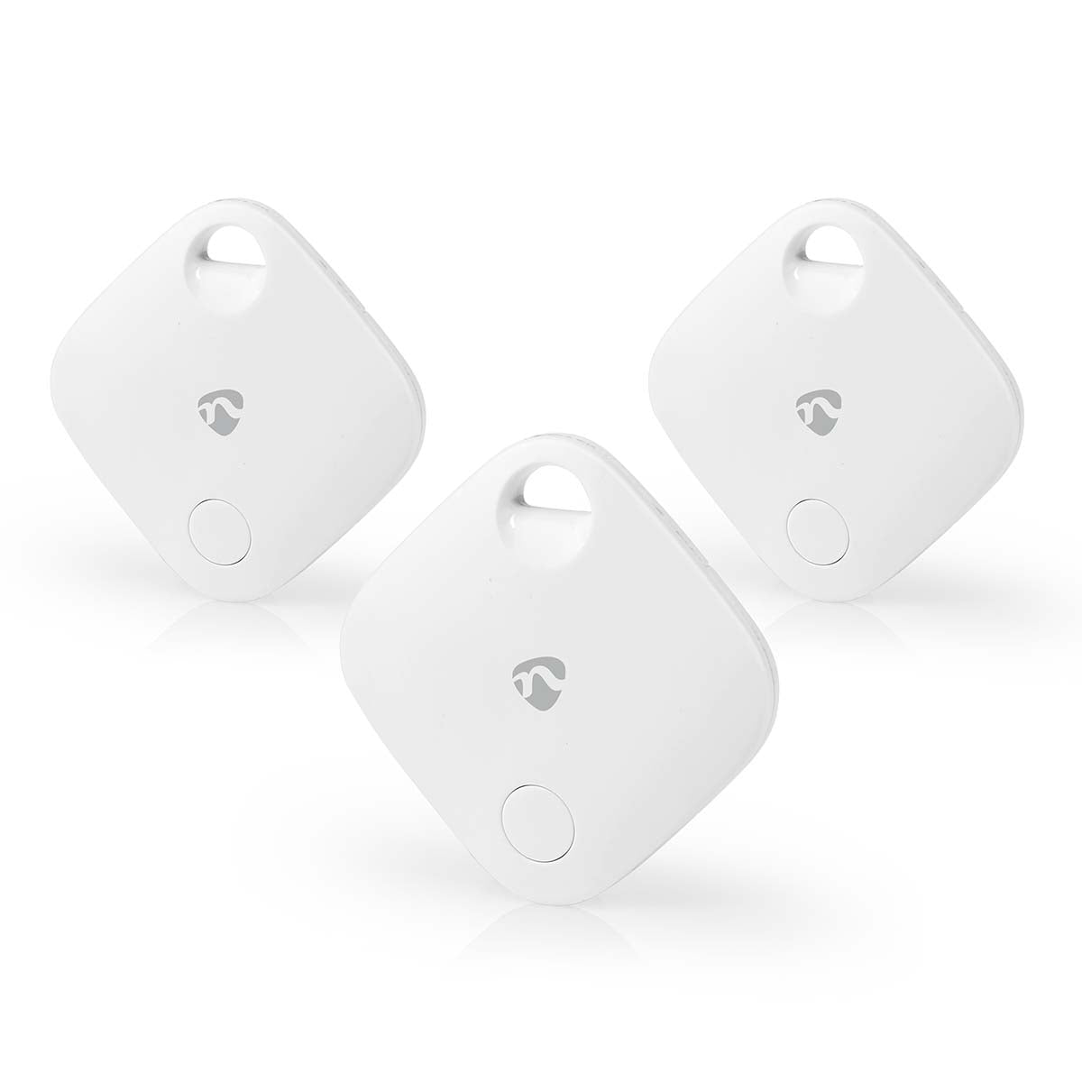 Schlüssel-Finder | Kompatibel mit: Apple Find My App | Batteriebetrieben | 3x CR2032 | Batterien enthalten | Bluetooth® version: 5.1 | Batterie Lebensdauer bis zu: 1 Jahre | Weiss | 3 Stück
