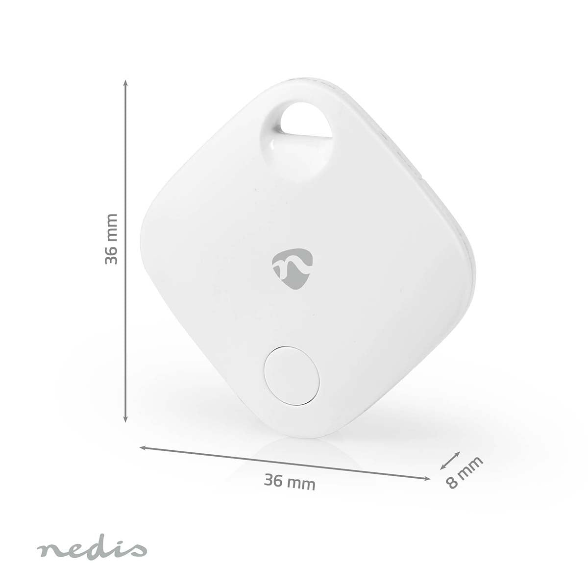 Schlüssel-Finder | Kompatibel mit: Apple Find My App | Batteriebetrieben | 3x CR2032 | Batterien enthalten | Bluetooth® version: 5.1 | Batterie Lebensdauer bis zu: 1 Jahre | Weiss | 3 Stück