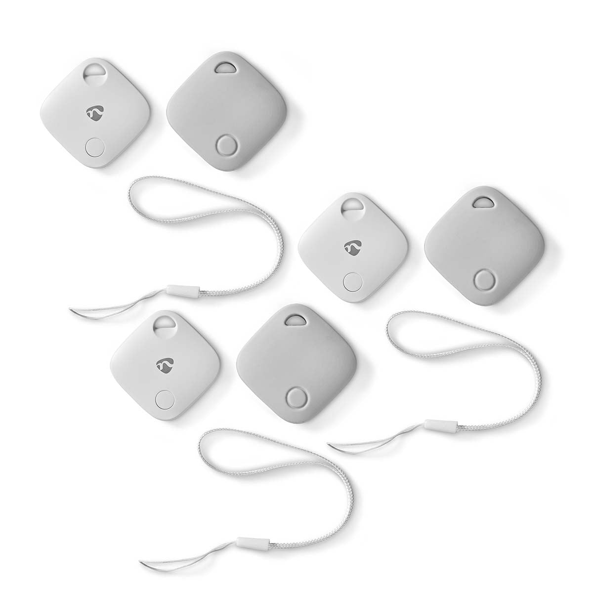 Schlüssel-Finder | Kompatibel mit: Apple Find My App | Batteriebetrieben | 3x CR2032 | Batterien enthalten | Bluetooth® version: 5.1 | Batterie Lebensdauer bis zu: 1 Jahre | Weiss | 3 Stück