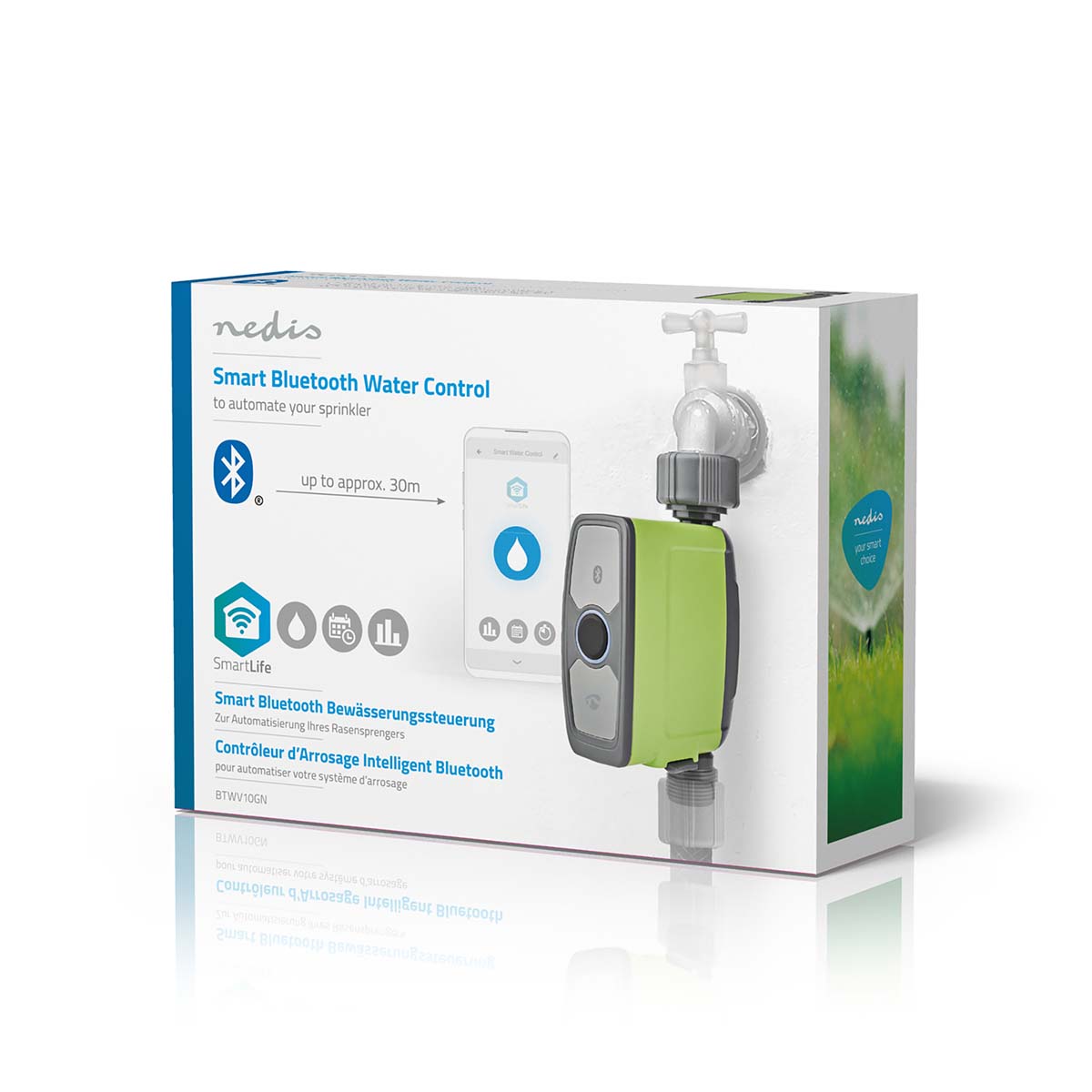 SmartLife Intelligente Wassersteuerung | Bluetooth® | Batteriebetrieben | IP54 | max. Wasserdruck: 8 bar | Android™ / IOS