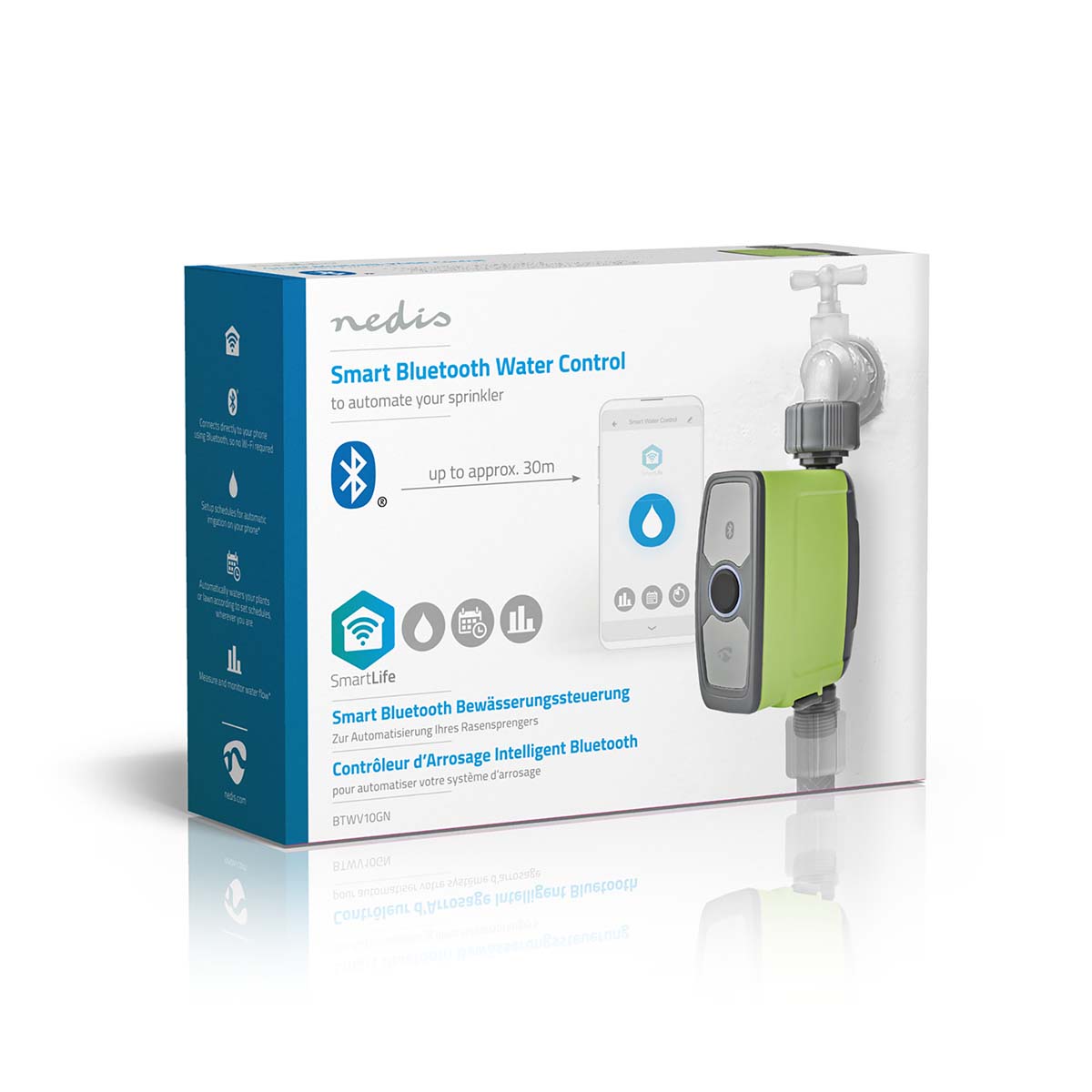 SmartLife Intelligente Wassersteuerung | Bluetooth® | Batteriebetrieben | IP54 | max. Wasserdruck: 8 bar | Android™ / IOS