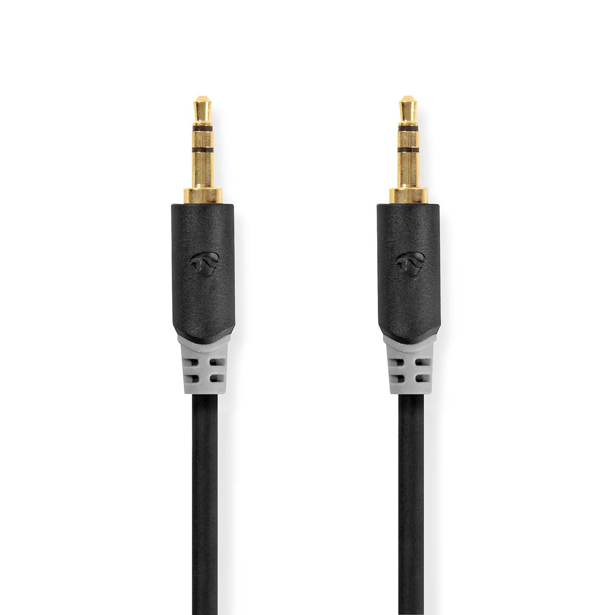 Stereo-Audiokabel | 3.5 mm Stecker | 3.5 mm Stecker | Vergoldet | 0.50 m | Rund | Anthrazit | Verpackung mit Sichtfenster