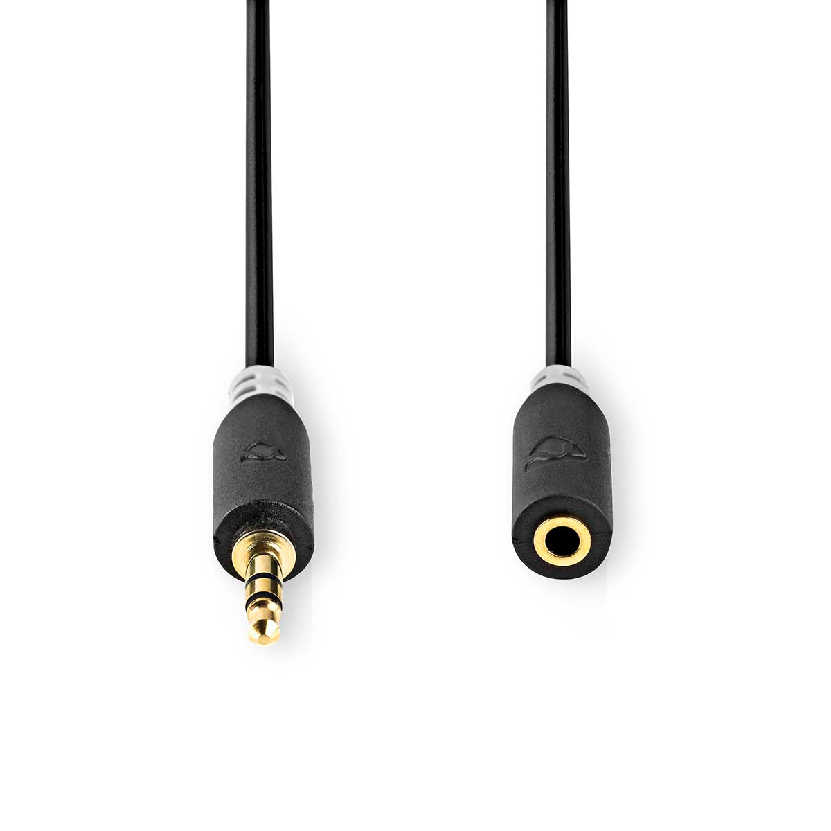 Stereo-Audiokabel | 3.5 mm Stecker | 3.5 mm Buchse | Vergoldet | 1.00 m | Rund | Anthrazit | Box