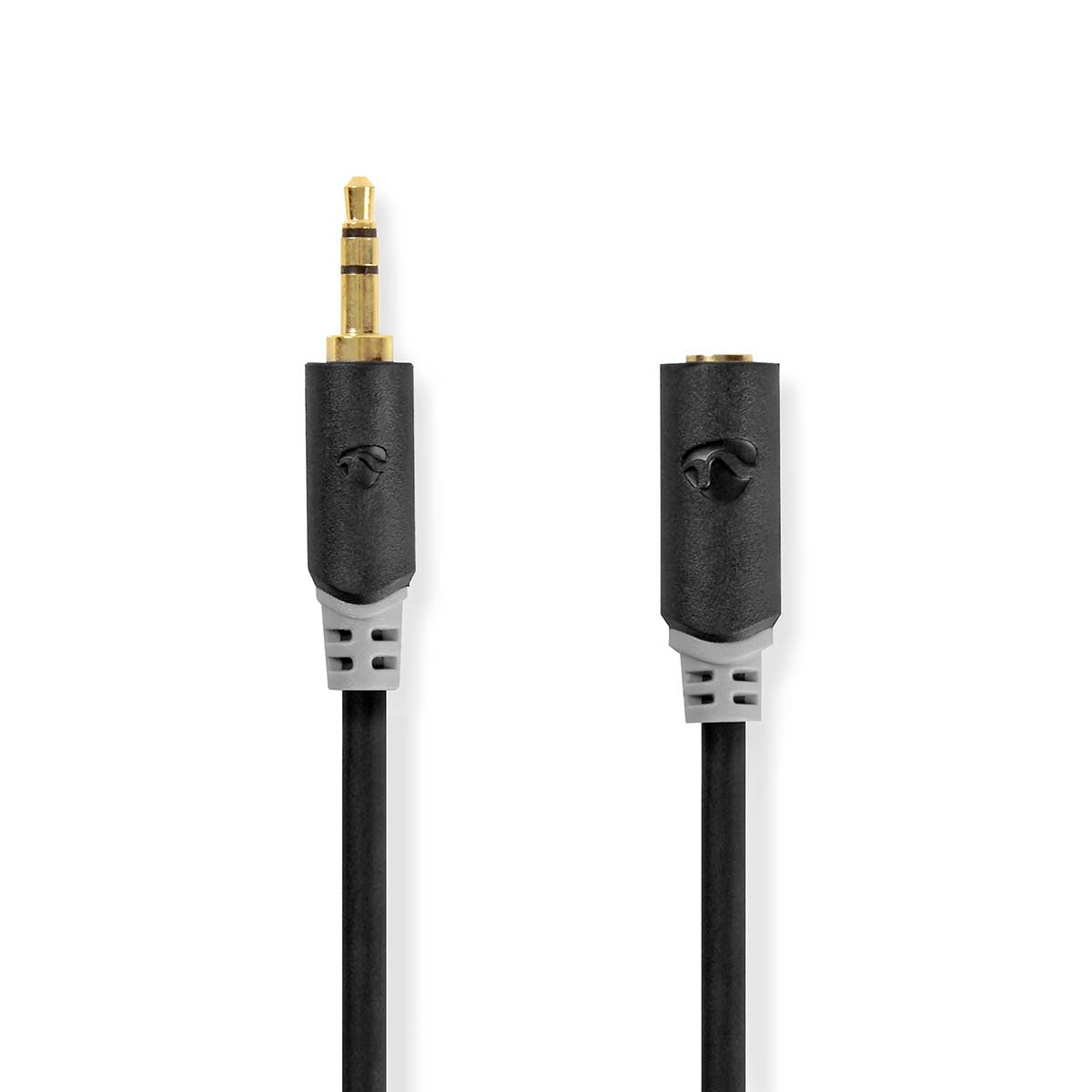 Stereo-Audiokabel | 3.5 mm Stecker | 3.5 mm Buchse | Vergoldet | 1.00 m | Rund | Anthrazit | Box