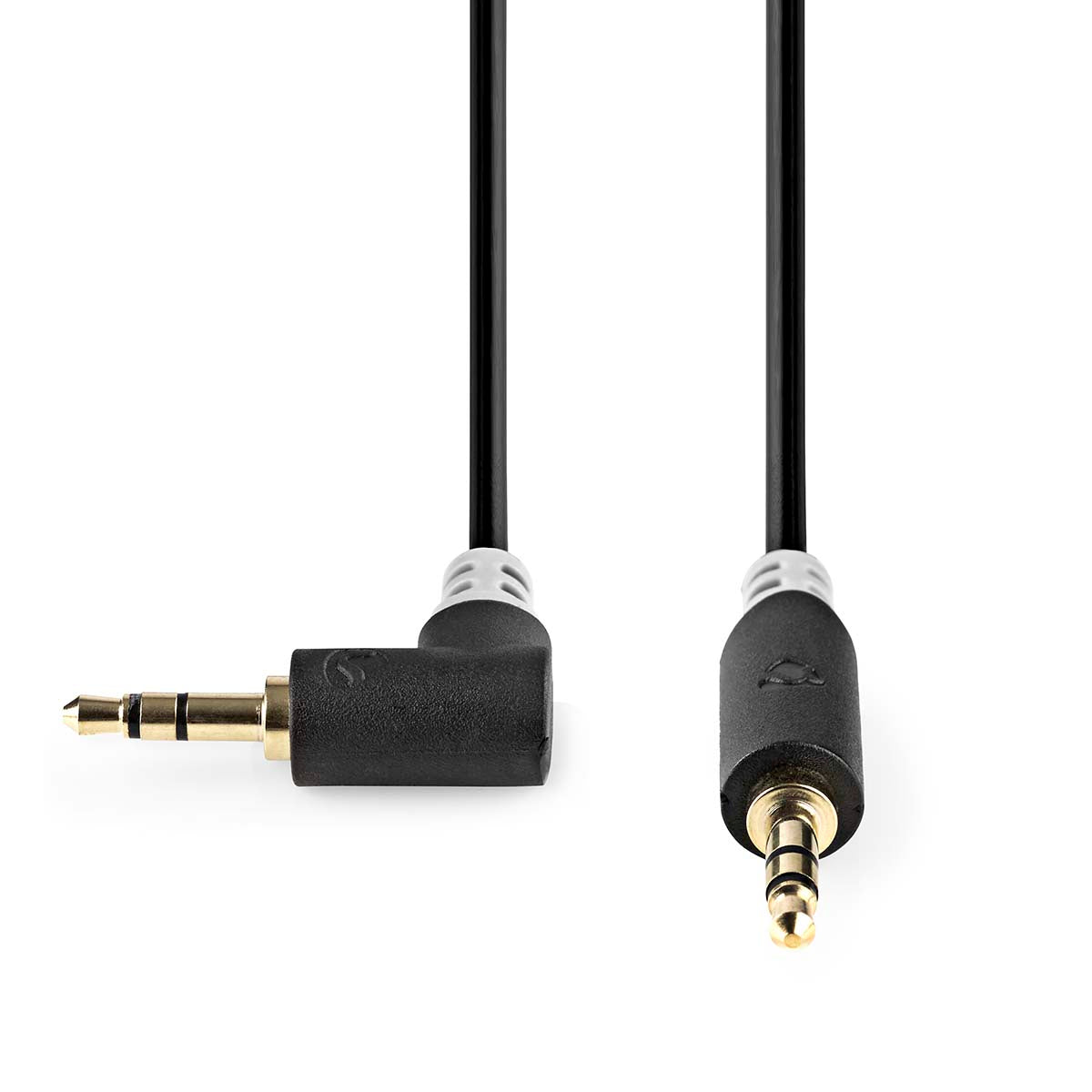Stereo-Audiokabel | 3.5 mm Stecker | 3.5 mm Stecker | Vergoldet | 0.50 m | Rund | Anthrazit | Box