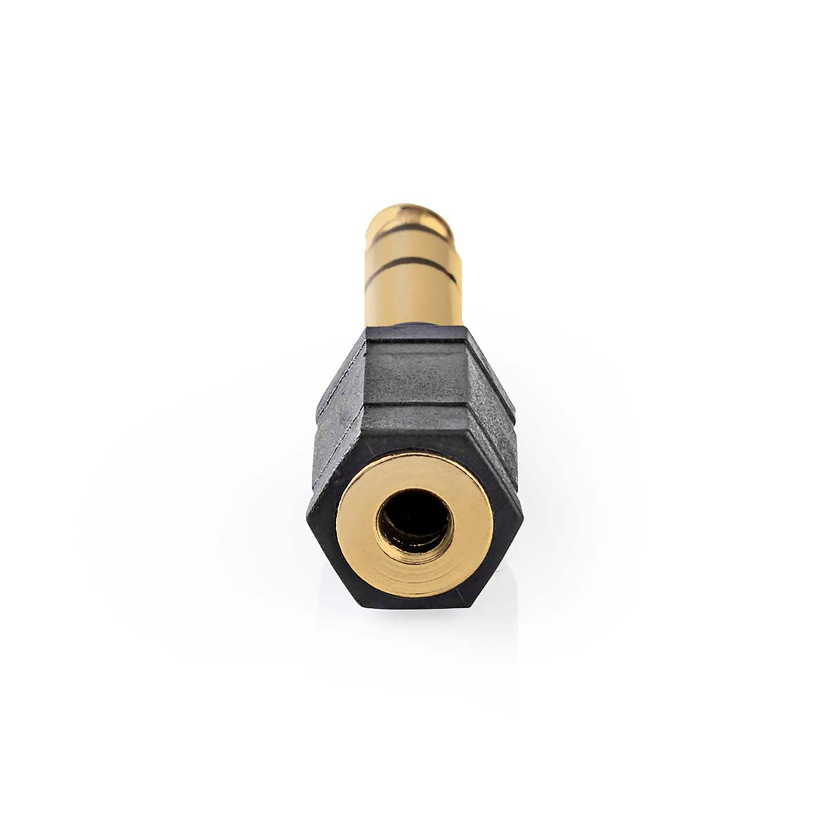 Stereo-Audio-Adapter | 6.35 mm Stecker | 3.5 mm Buchse | Vergoldet | Gerade | ABS | Anthrazit | 1 Stück | Box