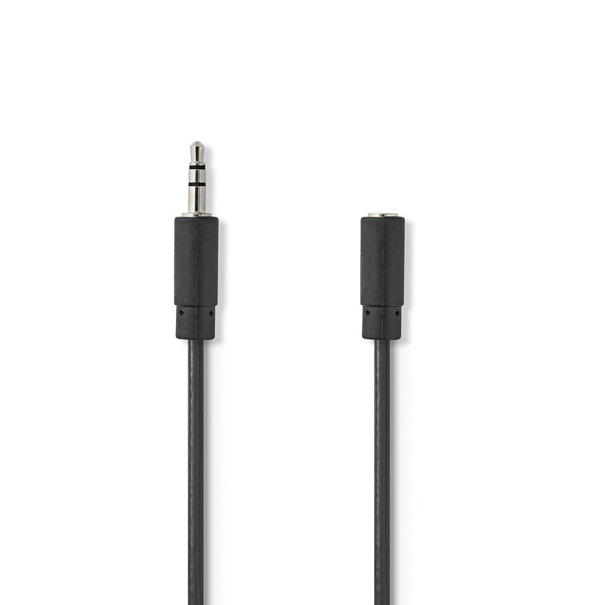 Stereo-Audiokabel | 3.5 mm Stecker | 3.5 mm Buchse | Vernickelt | 2.00 m | Rund | Schwarz | Box