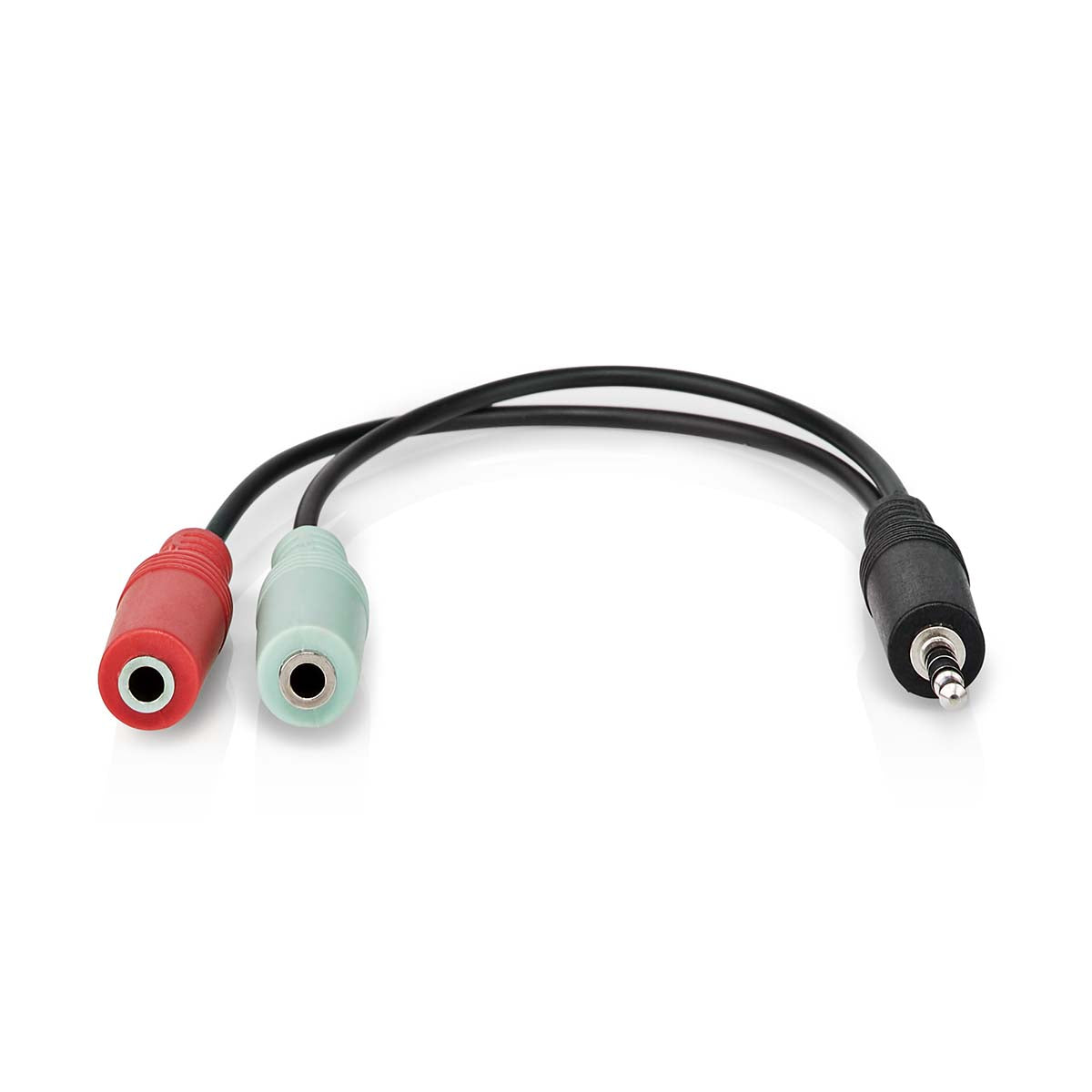 Stereo-Audiokabel | 3.5 mm Stecker | 2x 3.5 mm Buchse | Vernickelt | 0.20 m | Rund | Anthrazit | Box