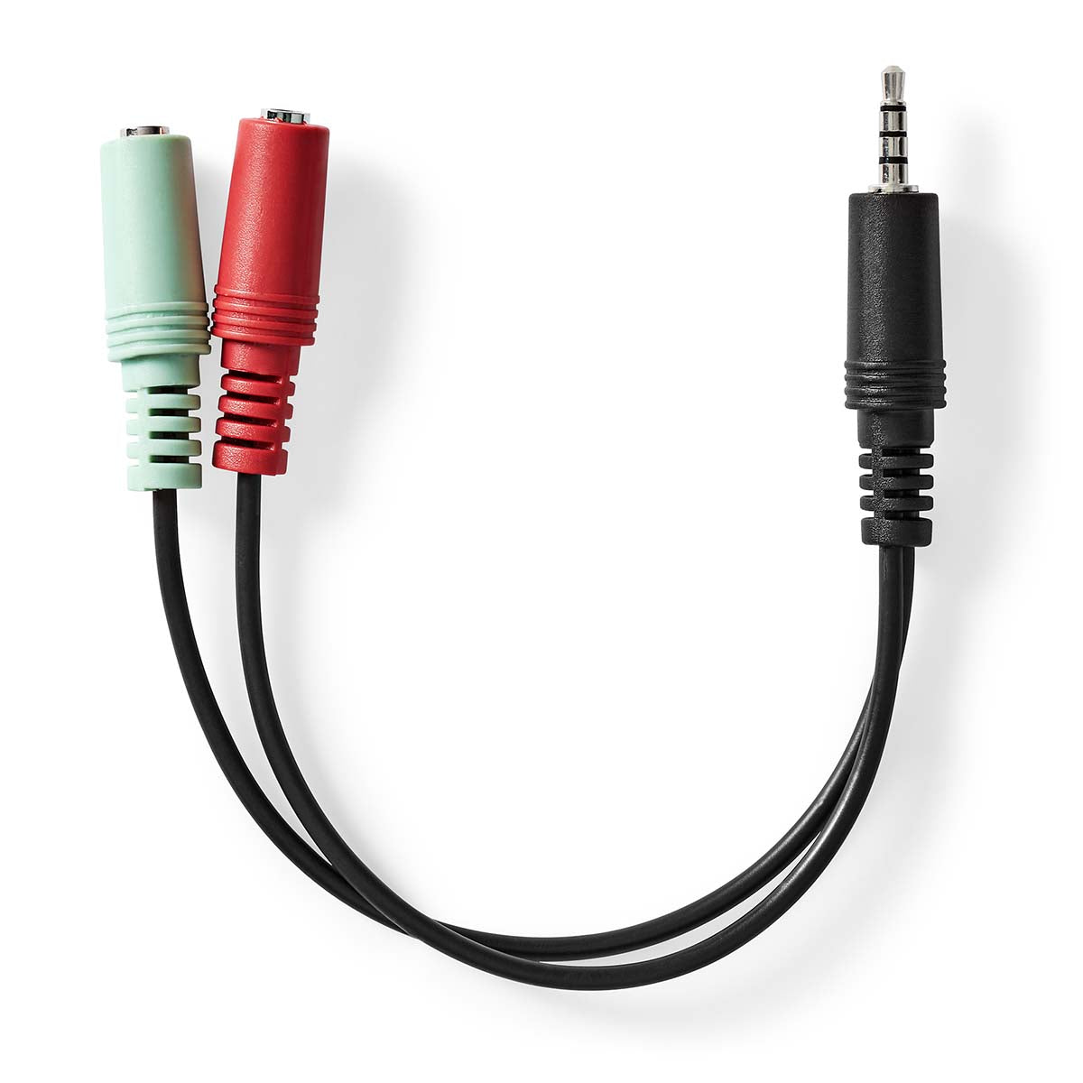 Stereo-Audiokabel | 3.5 mm Stecker | 2x 3.5 mm Buchse | Vernickelt | 0.20 m | Rund | Anthrazit | Box