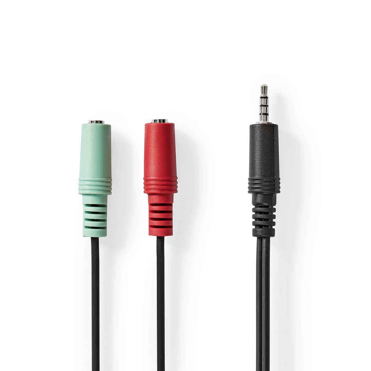 Stereo-Audiokabel | 3.5 mm Stecker | 2x 3.5 mm Buchse | Vernickelt | 0.20 m | Rund | Anthrazit | Box