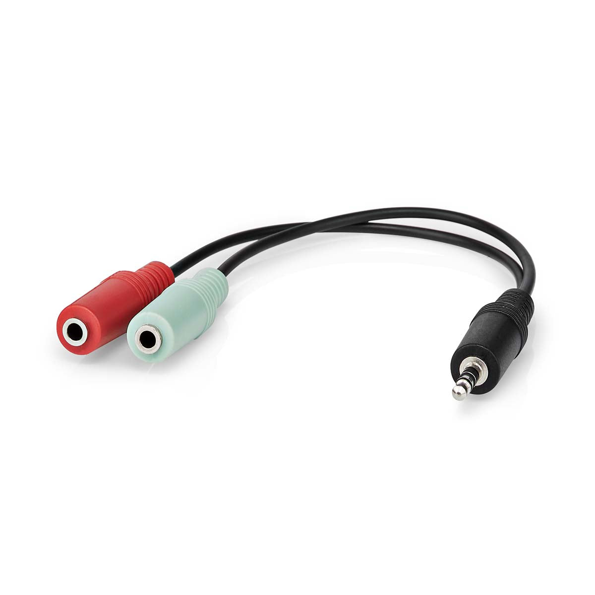 Stereo-Audiokabel | 3.5 mm Stecker | 2x 3.5 mm Buchse | Vernickelt | 0.20 m | Rund | Anthrazit | Box