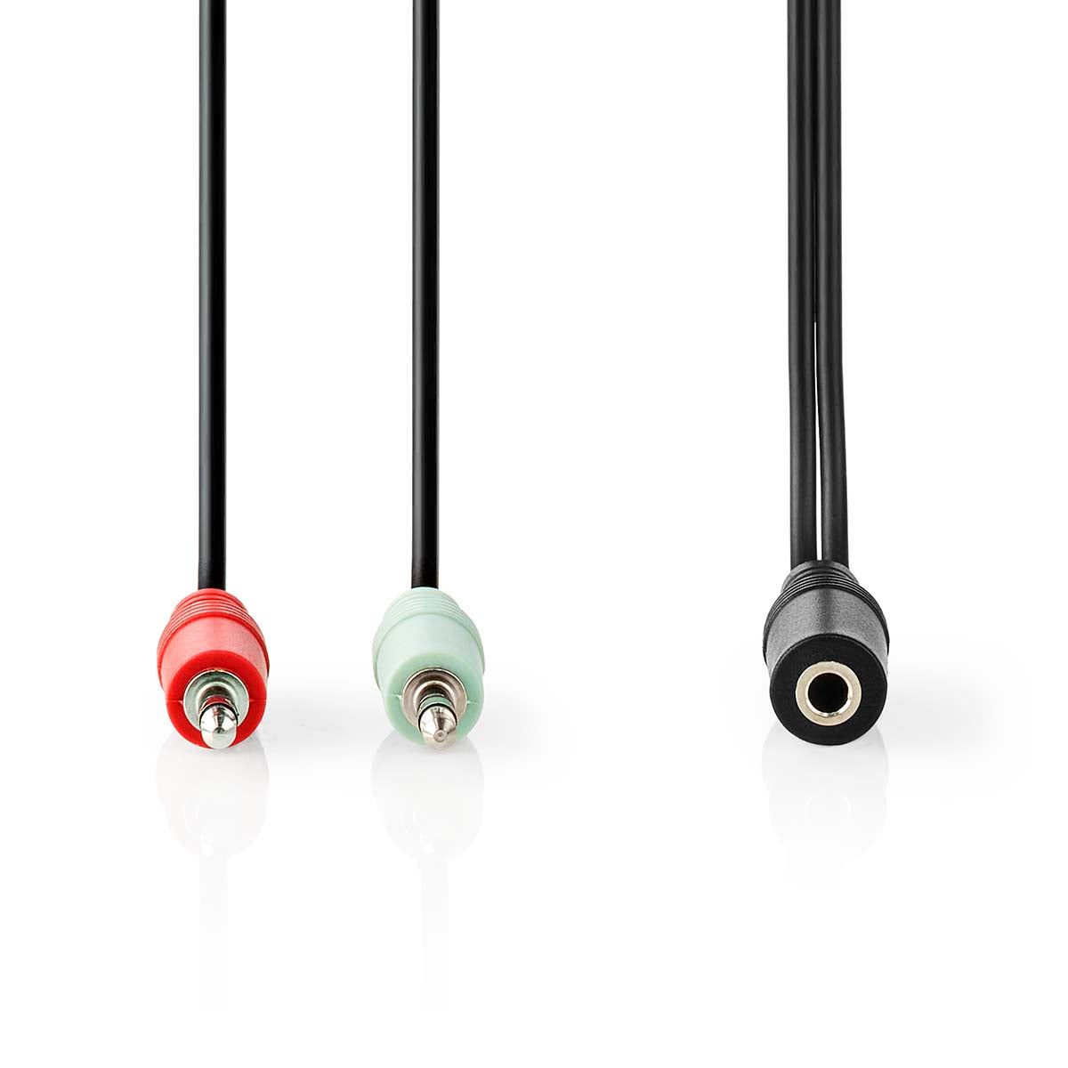 Stereo-Audiokabel | 3.5 mm Buchse | 2x 3.5 mm Stecker | Vergoldet | 0.12 m | Rund | Box