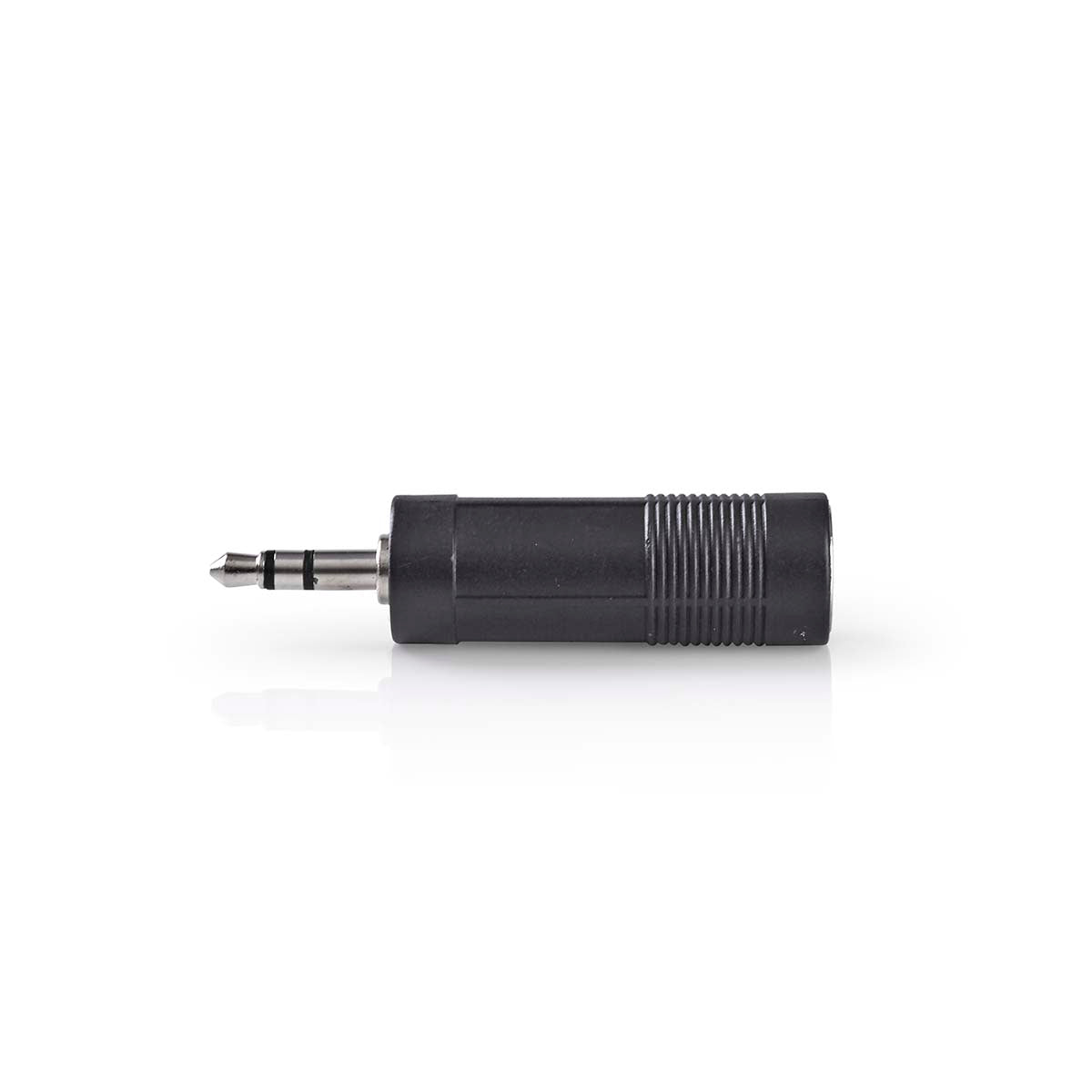 Stereo-Audio-Adapter | 3.5 mm Stecker | 6.35 mm Buchse | Vernickelt | Gerade | ABS | Schwarz | 1 Stück | Box