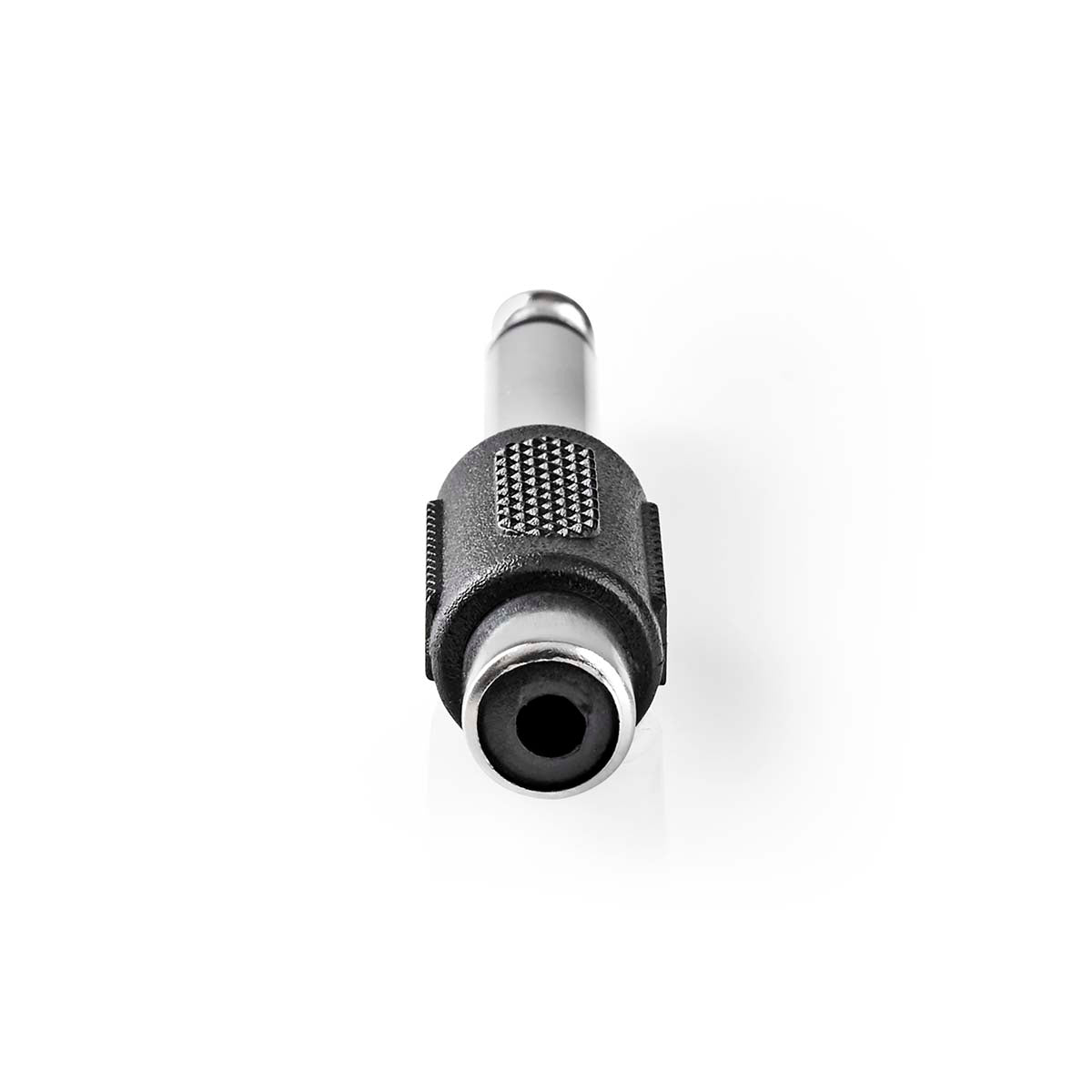 Mono-Audio-Adapter | 6.35 mm Stecker | Cinch Buchse | Vernickelt | Gerade | ABS | Schwarz | 1 Stück | Box