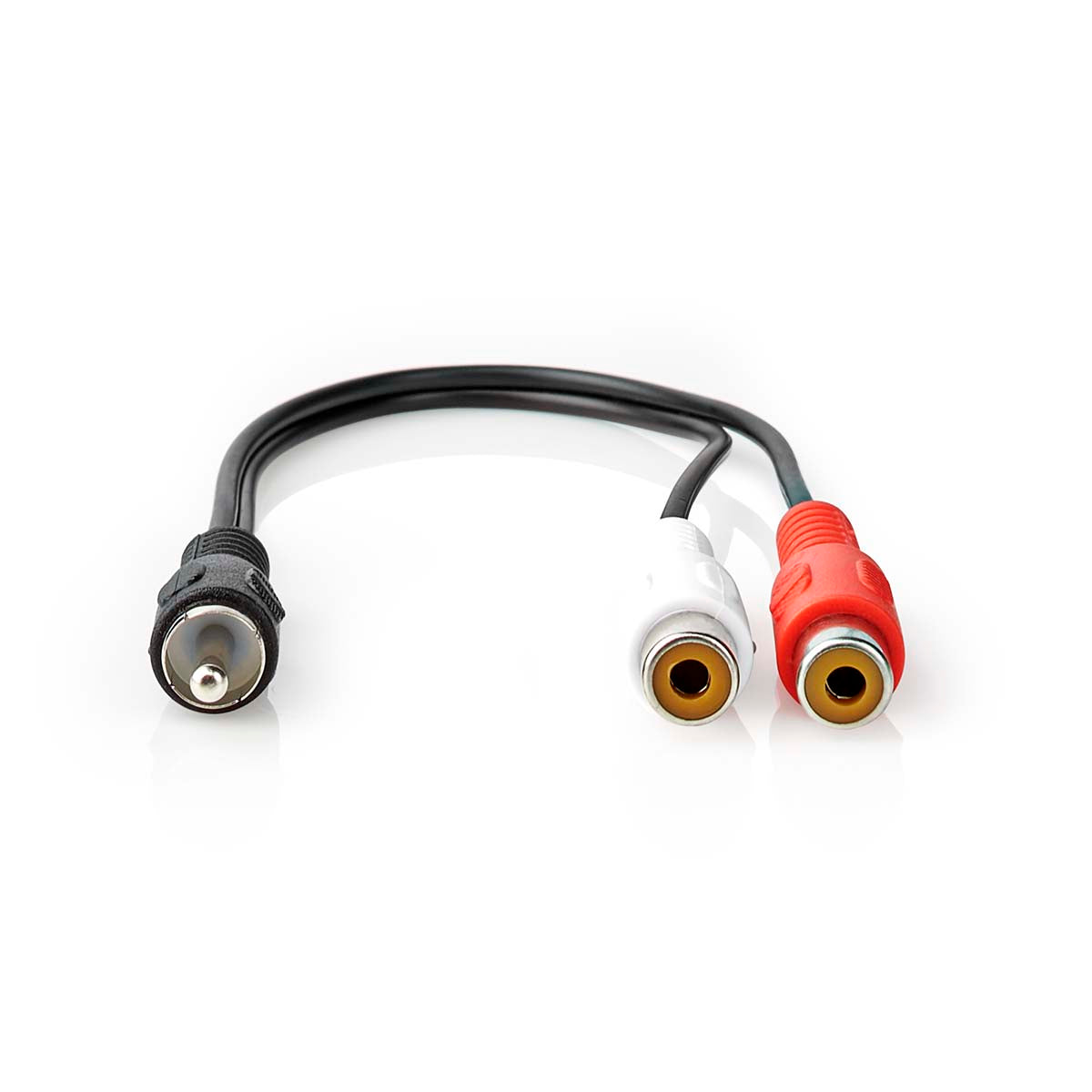 Subwoofer Kabel | RCA | 2x Cinch Buchse | Vernickelt | 0.20 m | Rund | 5.0 x 2.5 mm | Schwarz | Blister