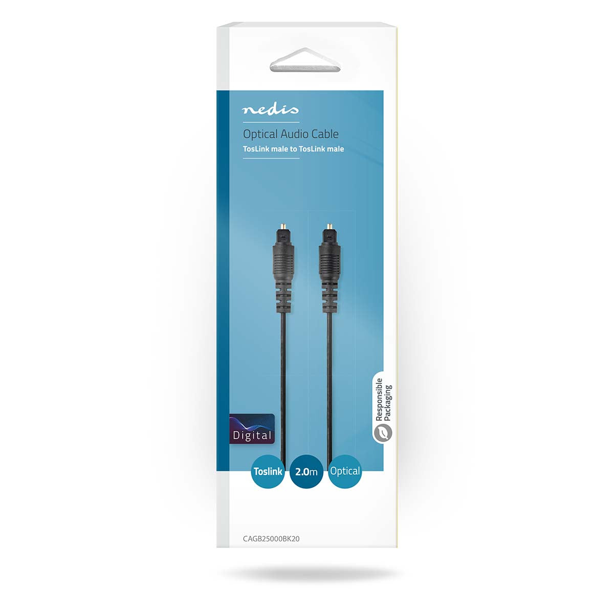 Optisches Audiokabel | Toslink Stecker | Toslink Stecker | 2.00 m | Rund | PVC | Schwarz | Box