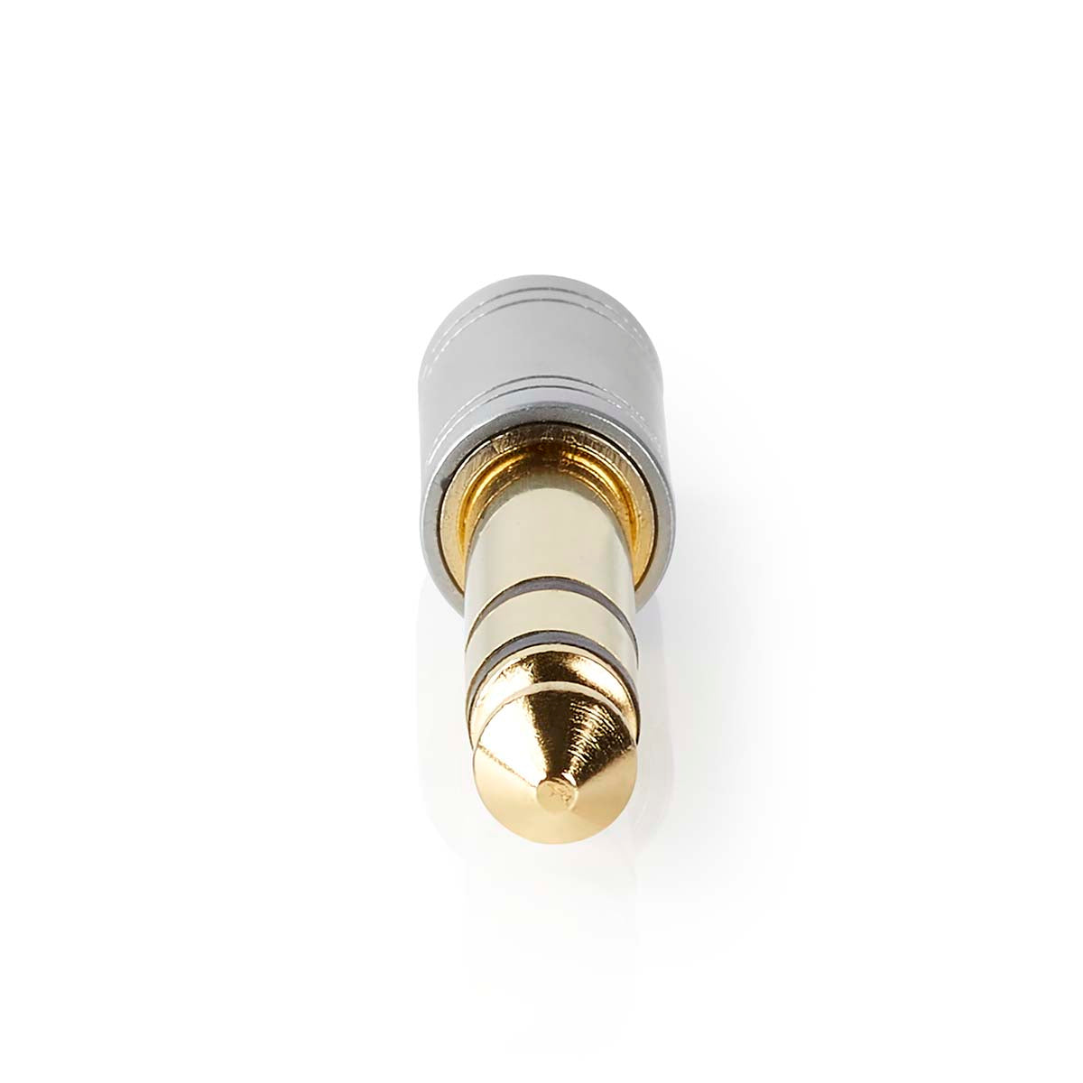 Stereo-Audio-Adapter | 6.35 mm Stecker | 3.5 mm Buchse | Vergoldet | Gerade | Metall | Silber | 1 Stück | Box