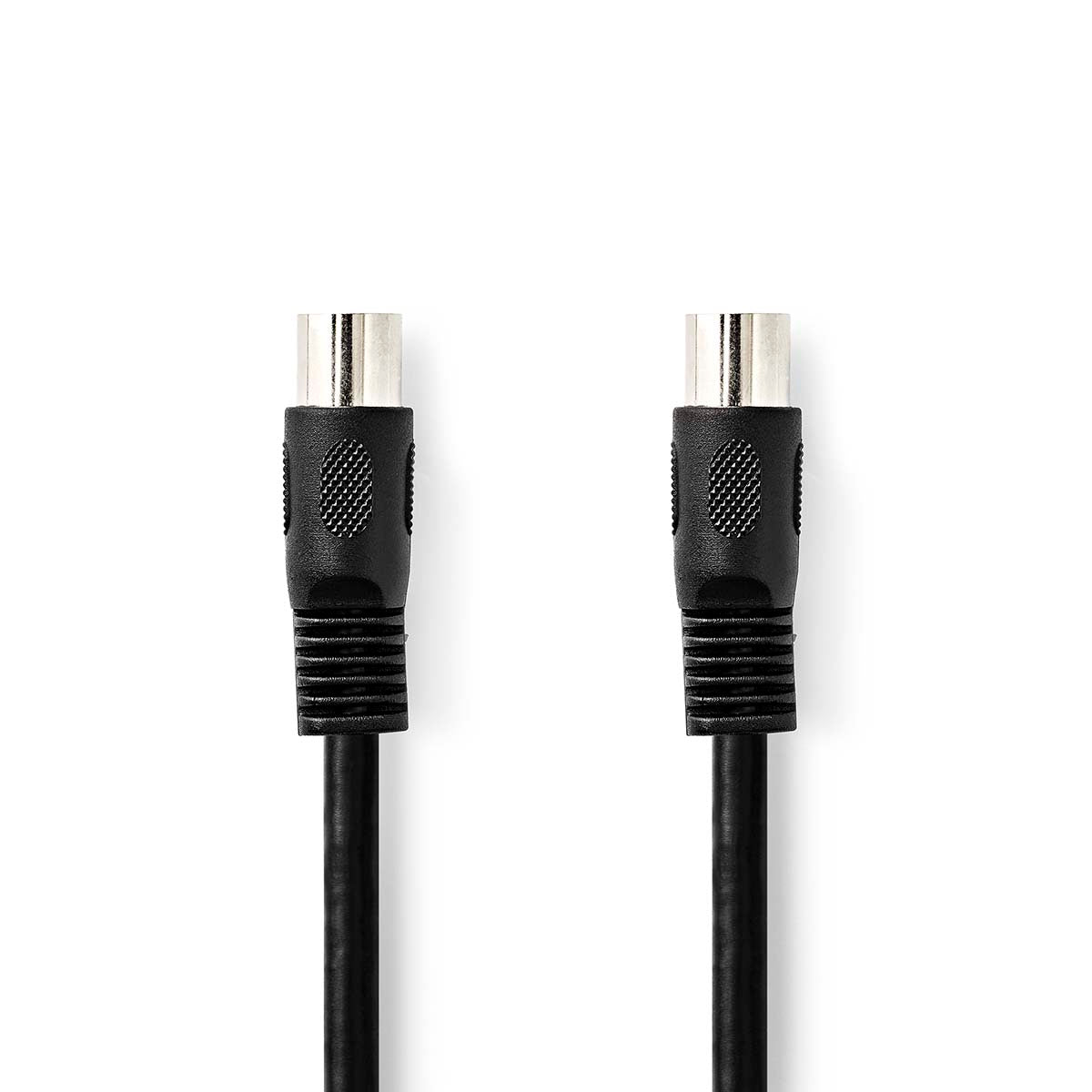 DIN-Audio-Kabel | DIN 5-Pin Stecker | DIN 5-Pin Stecker | Vernickelt | 1.00 m | Rund | PVC | Schwarz | Label