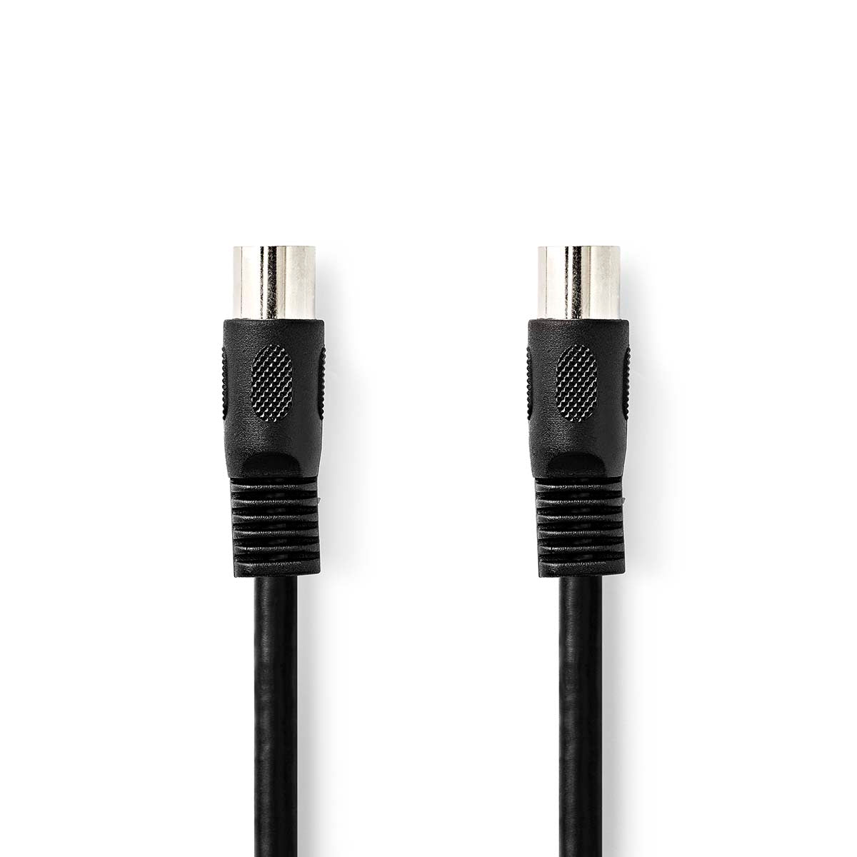 DIN-Audio-Kabel | DIN 5-Pin Stecker | DIN 5-Pin Stecker | Vernickelt | 2.00 m | Rund | PVC | Schwarz | Label