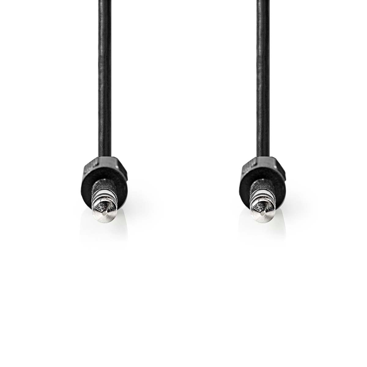 Stereo-Audiokabel | 6.35 mm Stecker | 6.35 mm Stecker | Vernickelt | 2.00 m | Rund | Schwarz | Label