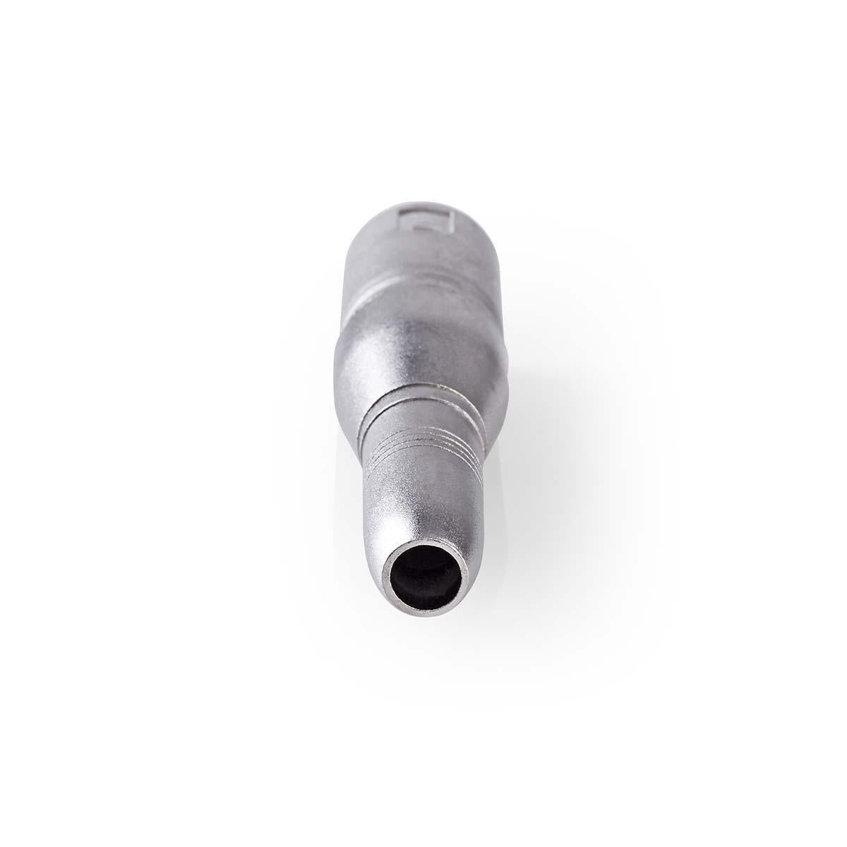 XLR Adapter | XLR 3-Pin Stecker | 6.35 mm Buchse | Vernickelt | Gerade | Metall | Silber | 10 Stück | Box