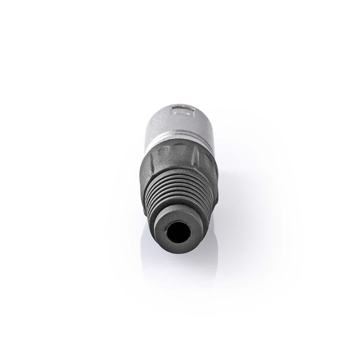 XLR-Anschluss | Gerade | Stecker | Vernickelt | Schutzhülle | Kabeleingangsdurchmesser: 7.0 mm | Metall | Silber | 10 Stück | Plastikbeutel